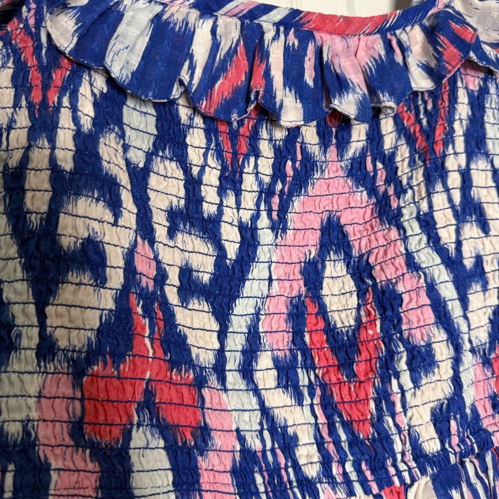 Crown & Ivy Blue and Pink Patterned Women's Top (A4) - Picture 4 of 7